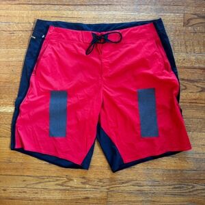 Reebok CrossFit Kevlar Training Shorts Mens 38" Red Navy Blue Ripstop Gym XL